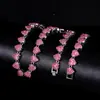 Colar Cruzado Europeu e Americano com Coração de Pêssego Full Diamond Personalidade Criativa Popular Versátil Tendência Joias Combinando Colar
