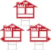 Letrero Popular de Venta de Casas Abiertas Transfronterizo Señalización de Jardín Letrero Rojo Personalizado Señal Indicadora de Dirección de Flecha