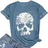 Camisetas de Calaveras para Mujer Esqueleto Divertido Gráfico Gótico Casual