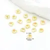 Cuentas espaciadoras de oro real de 14 quilates que conservan el color, forma irregular, piedra triturada, piezas espaciadoras, pulsera de plata triturada, collar, accesorios hechos a mano para bricolaje
