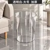 Lixeira para Sala de Estar Alta Aparência Casa Banheiro Banheiro Leve Luxo Alto Grau Transparente Simples Grande Cesto de Papel