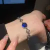 ¡Joyería de cadena colorida! Pulsera ovalada de circonita súper brillante, sensación de lujo ligero y alta gama, joyería versátil y exquisita para mujer al por mayor