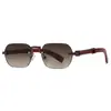 Transfronterizos Ins Estilo Callejero de Moda Encanto Moderno Montura Estrecha Sin Marco Gafas de Sol Pequeñas Gafas de Sol Europeas y Americanas 9809