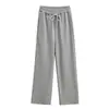 Cintura Elástica Chica Atrevida Pantalones Casuales Sueltos Moda Mujer Versátil Cordón Estilo Americano Deportivos Pierna Ancha Pantalones de Chándal Casuales Venta al por Mayor