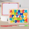Tabuleiro de Combinar Multifuncional de Madeira Dupla Face Desenho com Corda Animal Ganhador Tabuleiro Educacional de Contas para Crianças Pequenas Bebê Jogos de Tabuleiro Brinquedos
