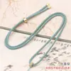 Ajustando cordón para colgante diy collar de colgante de jade cuerda hombres y mujeres hebilla de metal simple cuerda de cuello tejida a mano venta al por mayor