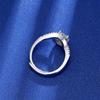 Moissanite anel moda feminina s925 anel de prata esterlina quatro garra clássico 1 quilate anel de prata fabricantes atacado