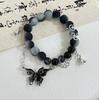 Colección de Pulseras, Nueva Pulsera de Doble Capa con Cuentas Estilo Chino Montaña Fantasma Flor, Pulsera Retro Estilo Nacional para Mujer, Pulsera Versátil Personalizada
