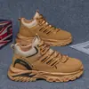 Otoño 2026 Zapatos Deportivos de Senderismo para Hombre Antideslizantes de Caña Alta Botas Martin Casuales con Suela Gruesa que Aumentan la Altura KS8889