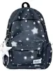 Mochila fufu de leite estrela azul claro coração doce de cura estilo menina para meninas do ensino fundamental e médio mochila de ensino médio