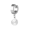 Acero de Titanio Acero Inoxidable Hebilla de Oreja Colgante Moda Generosa Hebilla de Oreja Lanzada a Mano Aretes de Tachuela para Oreja de Acero de Titanio