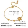 Elegante e Discreto Estilo Clássico Pulseira de Aço Inoxidável Dourado 18K com Pedra Pentagrama, Toque de Luxo Leve de Alta Qualidade, Joia Transfronteiriça com Senso de Design para Mulheres