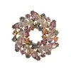 Europa y Estados Unidos exageraron lujo barroco cristal corona broche alta gama elegante temperamento bauhinia broche fábrica venta al por mayor