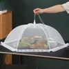 Capa para Mesa de Jantar, Tampa Dobrável para Alimentos, Multifuncional à Prova de Poeira, Formato Retangular e Redondo, Lavável, Espessada, Tamanho Grande, Tecido de Malha Respirável