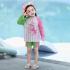 Traje de baño de dos piezas de manga larga My Little Pony para niñas, modelo nuevo 2026, shorts de entrenamiento con estampado de Nick Cartoon, protección solar