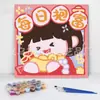 20*20 Pintura al Óleo Digital de Dibujos Animados de Anime Pintura Decorativa DIY para Colorear Hecha a Mano para Niños Stock Listo Pintura al Óleo Digital al por Mayor