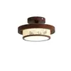 Nueva Lámpara de Techo Decorativa Simple de Madera Maciza Color Nogal Estilo Chino Song Estética para Dormitorio Estudio Balcón Entrada