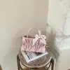 Bolsa Nuvem Plissada Estilo Coreano Super Popular para Mulheres 2026 Nova Moda de Verão Tendência Bolsa Quadrada Pequena de Ombro Transversal