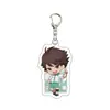 Anime Voleibol 6cm Llavero Acrílico Versión Q Serie de Productos de Anime Accesorios para Mochila Llavero Colgante