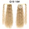Peruca Rabo de Cavalo Ondulada com Fita Adesiva Mágica Xuchang para Atacado, Cabelo Longo e Cacheado, Estilo Europeu e Americano, com Tranças e Ondas de Lã.