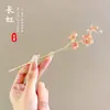 Pente de franja floral estilo antigo para mulheres, novo pente moderno estilo chinês para coques, pente simples Hanfu cheongsam, acessório de cabelo, ornamento de cabelo