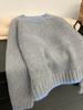Suéter Pulóver Holgado Casual Fresco con Cuello Redondo y Bloque de Color para Mujer, Suéter Holgado de Punto Perezoso para Ropa Exterior
