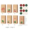 Bolsa de Papel Navideña Bolsa de Regalo Festiva Venta Caliente Transfronteriza Nueva Bolsa de Regalo de Navidad Bolsa de Papel para Empaque de Galletas de Manzana