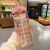 Bolsa Deportiva de Gran Capacidad 2L Celebridad de Internet Ins Moderna Ventosa con Escala Portátil Simple Antifugas Resistente a Caídas Taza de Agua