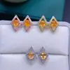 Los Pendientes Naturales de Fanta Tienen Buenos Colores y Todos Son Finos. Plata S925 Finamente Incrustada con la Piedra Principal de Tamaño 4*5mm