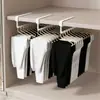 Cabide para Calças sem Furo, Cabide de Roupa Montado no Topo, Cabide de Calças Embutido para Guarda-Roupa, Cabide de Roupa em Forma de U, Barra de Suspensão Vertical