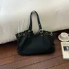 Bolso de Mano Tipo Tote Nicho Retro Gran Capacidad Casual para el Viaje Diario para Mujeres Nuevo Elegante Versátil Bolso de Hombro