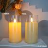Luz Electrónica de Vela LED, Vela Recargable de Plástico con Parpadeo Simulado, Luz de Noche, Luz Ambiental para Fiesta, Luz de Accesorio Navideño