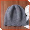 Novo Chapéu de Lã Tricotado Simples de Lã Pura, Chapéu Francês Vazado Versátil e Fashion, Chapéu Quente para Proteção das Orelhas e da Cabeça