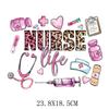 Transfronterizo nuevo Carta de Doctor Enfermera Estampado en caliente logo de ropa Estampado en caliente Pegatinas decorativas para planchar Impresión adhesiva Pegatinas de transferencia térmica