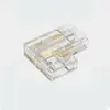 Conector de esquina especial tipo L transparente sin soldadura de cristal para tira de lámpara COB no tiene área oscura ángulo recto de 90 grados tarjeta RGB monocromática