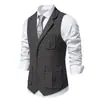 Amazon 2024 Nuevo Chaleco de Traje Ajustado Estilo Coreano Chaleco Casual de Bolsillo para Traje de Hombre Chaqueta para Hombre