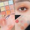 Paleta de Sombras de Ojos Transparente de Nueve Colores Paleta Flash Rosa Lentejuelas Color Tierra Acrílico Sombra de Ojos Nueve Cuadrados Paleta Atardecer