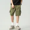 Pantalones cortos de trabajo para hombre, pantalones rectos de ajuste holgado para verano hasta la rodilla, pantalones deportivos funcionales para baloncesto, correr, pantalones casuales de longitud media de moda