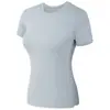 Camiseta de yoga para mujer, adelgazante, de secado rápido, transpirable, de alta elasticidad, top de entrenamiento, Camiseta Fitness Feminina