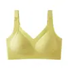 Sujetador sin costuras con copas fijas, sin varillas, soporte trasero bonito, push-up, soporte lateral, estilo camiseta sin mangas para mujer, sin varillas, cómodo
