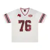 Jersey estilo americano con diseño de lentejuelas, camiseta deportiva de fútbol, camiseta fresca de secado rápido para verano, manga corta de malla hueca para hombres y mujeres