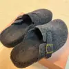 Cálidas y Felpudas, con Aumento de Altura Oculto, Estilo Mocasín Medio Forrado de Piel, Zapatos Birkenstock para Mujer con Suela Gruesa para Otoño e Invierno