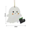Artesanato de Madeira de Halloween Transfronteiriço Decorações Penduradas Atmosfera Decorações de Festa DIY Decorações para Casa Madeira Brilho no Escuro