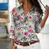 2026 Transfronterizo Aliexpress Primavera Verano Otoño Moda Femenina Camisa Casual de Manga Larga Estampada en 3D Tienda de Fábrica
