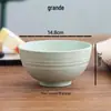 Tigela de Arroz Criativa Doméstica de Palha de Trigo, Resistente a Quedas e Isolada, Tigela para Sopa/Macarrão, Prato, Hashis e Colher, Conjunto de Talheres Infantis