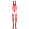 Venta al por mayor del fabricante Nuevo estilo Lencería Sexy de Malla Transparente Hueca Pijama de una pieza Jacquard de Nylon de una pieza W312