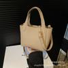 Bolso de Mano de Cubo de Moda Estilo Coreano para Mujer 2026 Nuevo Modelo de Comercio Exterior Bolso de Hombro Sencillo con Patrón de Lichi Bolso Cruzado