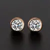Temblores de mano rápidos aretes de moissanita en vivo aretes de diamante de color aretes de cabeza de vaca aretes simples de diamante Mosan una generación de cabello