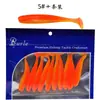 10 Unidades/Saco Isca Luya Bicolor Cauda em T Isca Macia 9cm7cm5.5cm Isca Biónica Luya Equipamento de Pesca Peixe Mandarim Isca Artificial