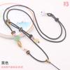 Cuerda de collar de jade y oro con hebilla de seguridad de jade, cordón para tarjeta de identificación, cuerda de collar tejida a mano fina, venta al por mayor